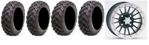 Itp sd dual beadlock 14" wheels 26" reptile tires suzuki kingquad
