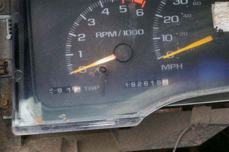 96 97 chevy 1500 pickup speedometer gasoline 6-262 4.3l mt cluster c036ll 76436