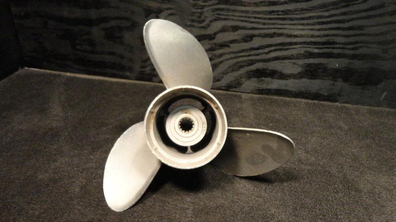 Johnson/evinrude stainless steel outboard boat propeller 12.75x21 ss  prop p654