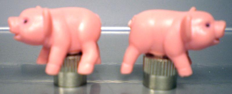 Pink pig hog valve stem caps set of 2 