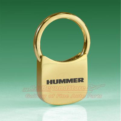 Hummer gold plated pull top key chain, keychain, key ring, licensed + free gift