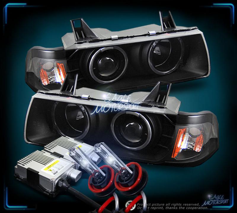 8000k hid 1992-1998 bmw e36 2dr coupe 318/325/m3 halo projector headlights lamps