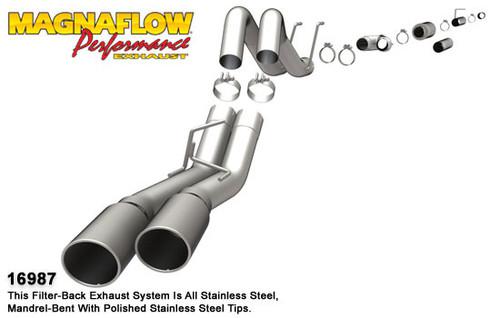 Magnaflow 16987  ford diesel 6.4l diesel, 4in dual magnaflow diesel exhaust