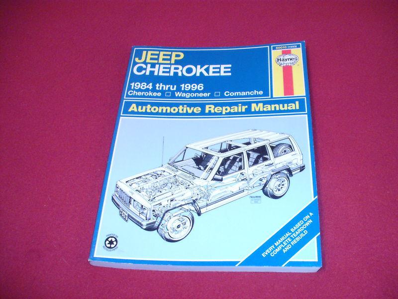 Jeep cherokee 1984-1996/haynes repair manual(also-comanche&wagoneer)#50010(1553)