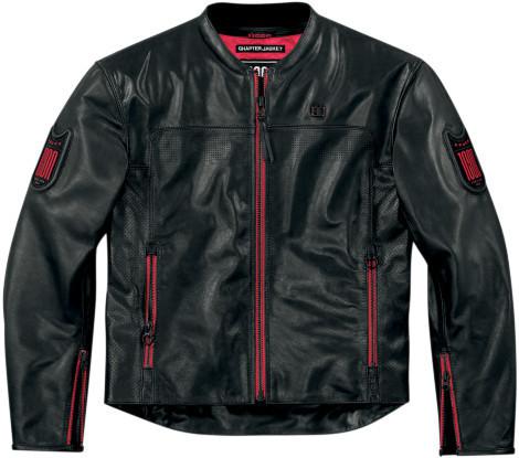 Icon 1000 chapter pursuit black mens leather motorcycle jacket 4xl xxxxl 4x