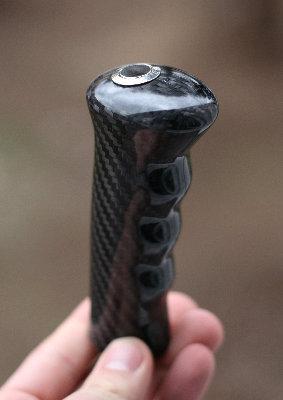 Custom carbon flight stick handle