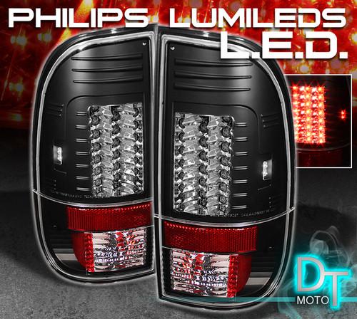 Black 08-13 f250 f350 f450 f550 super duty philips-led perform tail lights lamps
