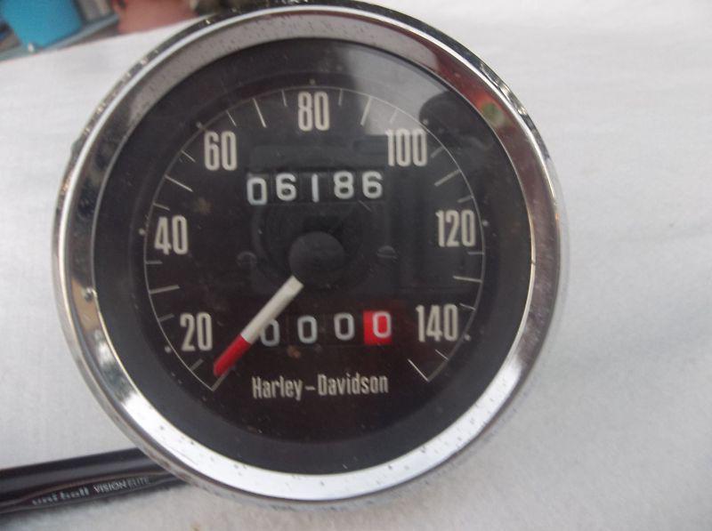 Harley davidson 1973 iron head vintage speedometer metal housing