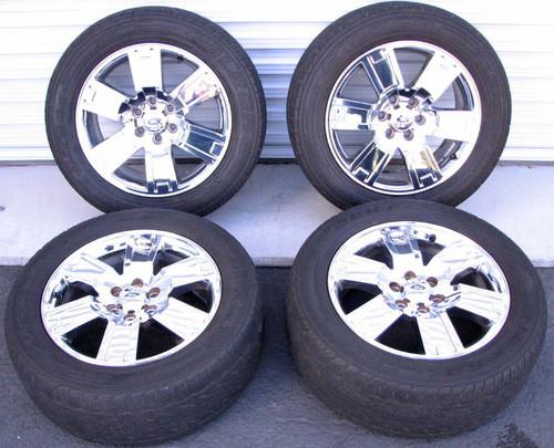 Set 4 20" factory chrome oem wheels ford f-150/expedition lt falken ziex tires