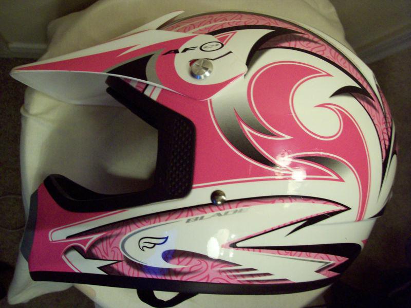 Fulmer af-c1 helmet pink graphic youth s off-road motorcycle/atv/snowmobile