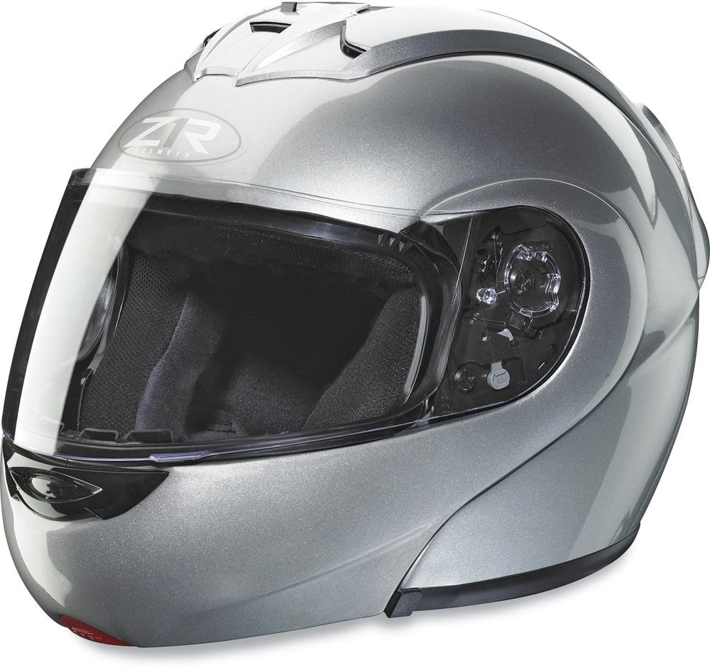 Z1r eclipse solid silver modular helmet 2013 motorcycle full face