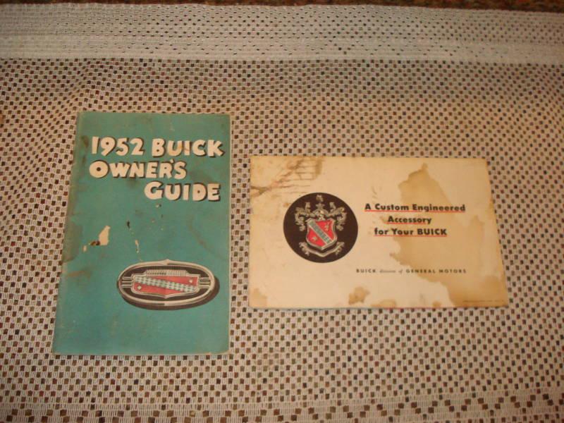 1952 buick owners manual original glove box book plus!!