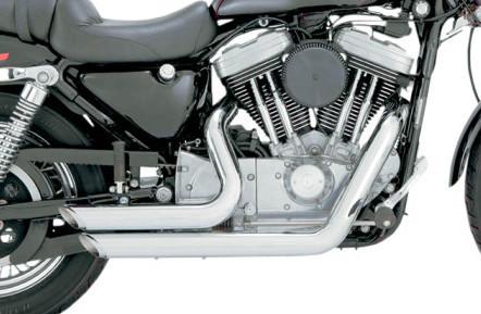 Vance & hines chrome shortshots staggered exhaust for 1999-2003 harley sportster