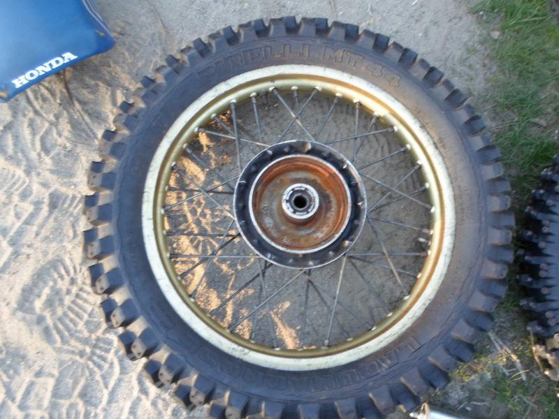 1986 honda cr500 rear wheel rim hub spokes 