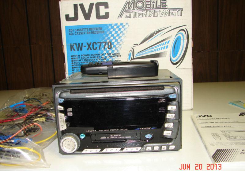 Jvc kw-xc770 mobile entertainment cd/cassette receiver extra wide car stereo set