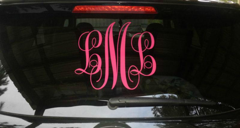 12" monogrammed decal