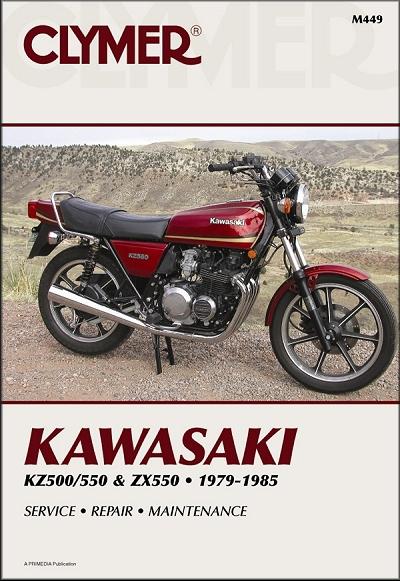 Kawasaki kz500, kz550, zx550 repair manual 1979-1985
