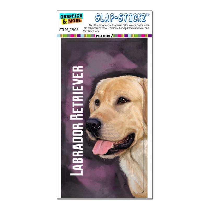 Yellow labrador retriever pink - dog pet - slap-stickz™ window bumper sticker