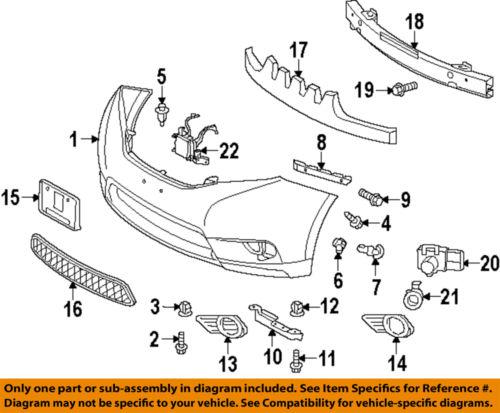 Toyota oem 5212708020 front bumper-hole cover