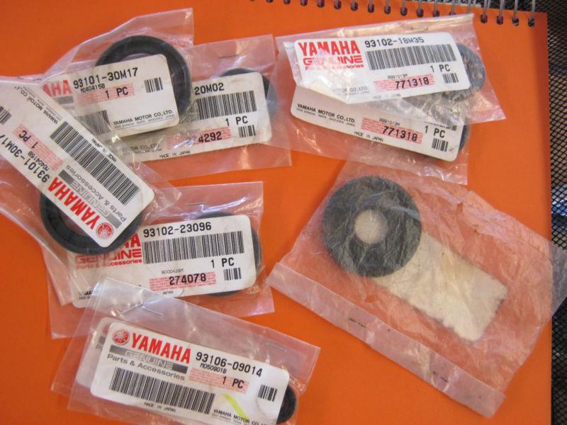 Yamaha oil seals x 9 parts see description for part numbers