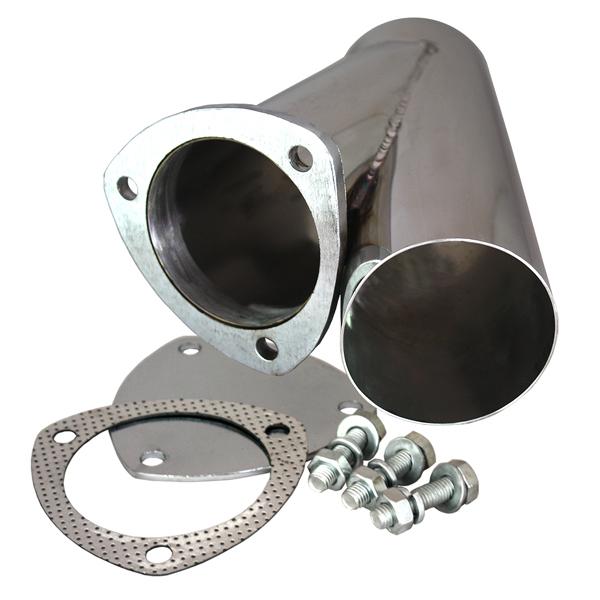 Qtp 10350 3.5" 3-1/2" stainless steel exhaust cutout y-pipe with cap