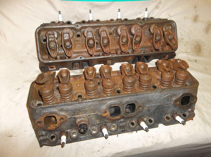 68 69 70 gmc gm chevy 307 327 v8 pair of cylinder heads # 3911032