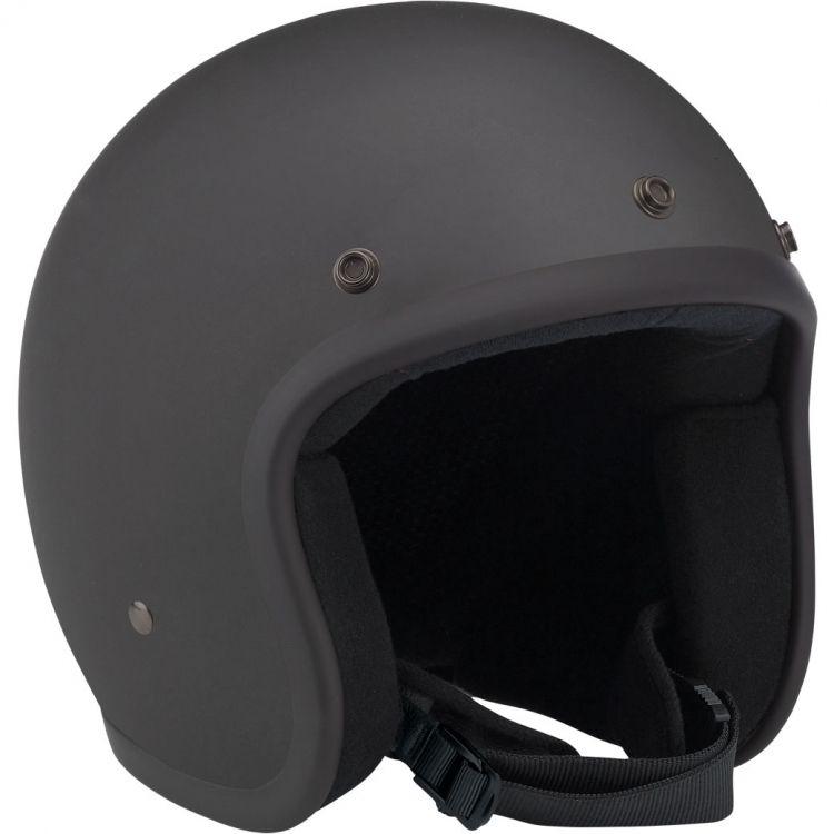 Biltwell gen 2 flat blackout non dot novelty vintage style 3/4 helmet new black