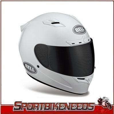 Bell vortex gloss white solid helmet size m medium full face street helmet
