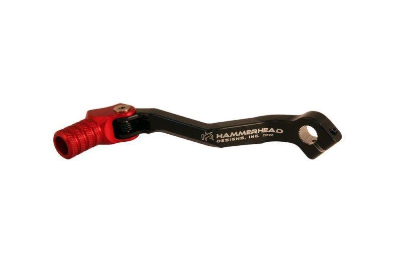 Hammerhead knurled tip shift lever kit +0mm offset black red for suzuki rm-z250