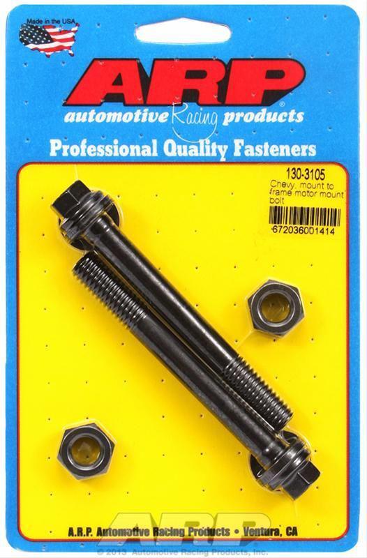 Arp motor mount bolts black oxide hex mount to frame chevy small big block pair