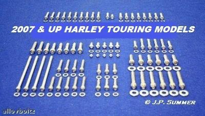 2007-2013 harley touring ultra roadking streetglide polished stainless bolt set