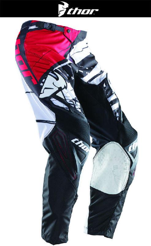 Thor youth phase mask red white black dirt bike pants motocross mx atv 2014