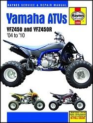 Haynes service manual for yamaha yfz450/yfz450r '04 '05 '06 '07 '08 '09 '10