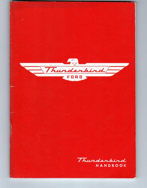 Rare 1955 ford thunderbird handbook by ford motor company owner's manual
