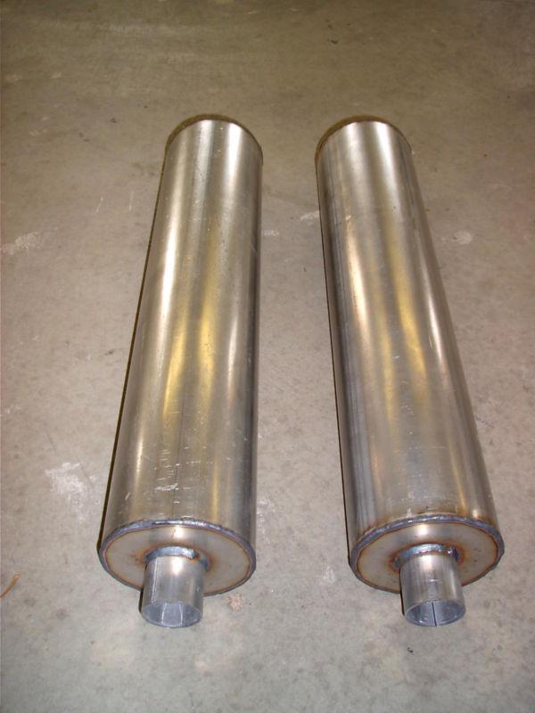 1959-1960 cadillac pair of resonators, aluminized