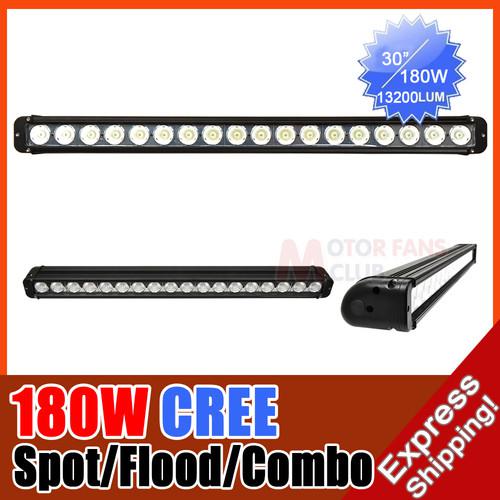 30inch 180w cree led work light bar lamp 13200lm suv flood/spot/combo 120w/240w