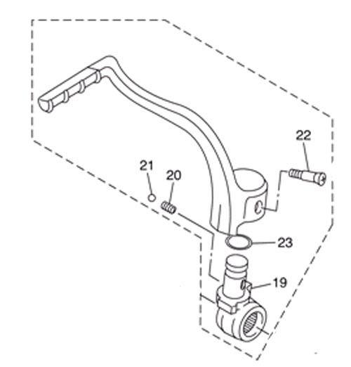 2004 2005 yamaha yz450f yz 450f factory kickstarter kick starter 5xd-15620-00-00