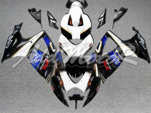  for gsx-r750 gsxr600 06 07 k6 injection molded fairing white black zs432
