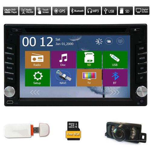 Gps car stereo indash 6.2&#034; double din dvd player mp3 audio subwoofer ipod 3g cam