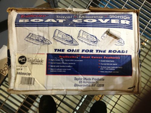 Taylor made pontoon boat cover outboard, 20&#039; l, 102&#034; beam  hot shot poly