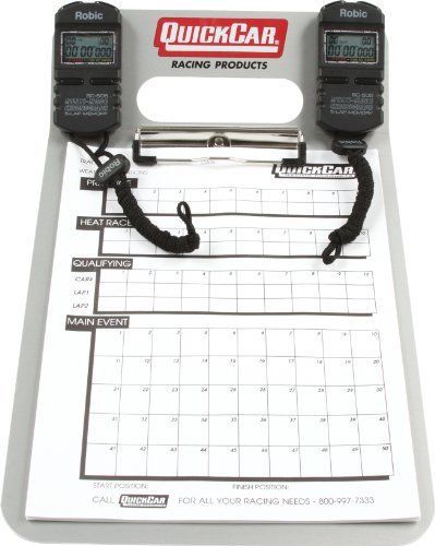 Quickcar racing products 51-070 aluminum clipboard dual timing system