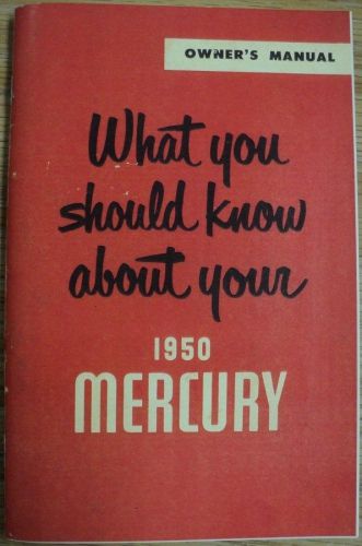 1950 mercury owners manual monterey