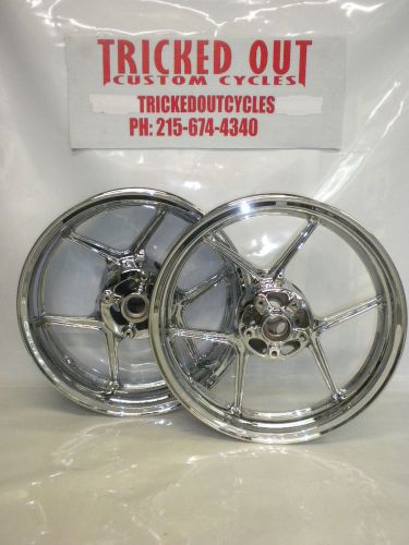 2004-2005  kawasaki zx10 factory chrome rim exchange 04 05 zx10 chrome