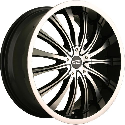 D50-2814b 20x8.5 5x4.25 (5x108) 5x4.5 (5x114.3) wheels rims black +40 offset