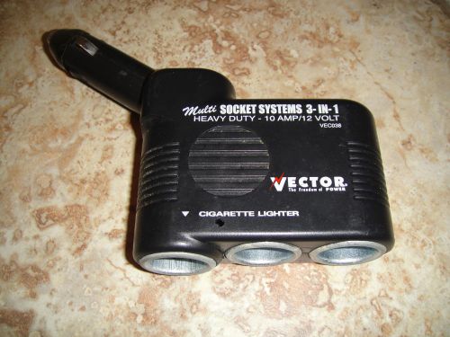 Vector 3 in 1 socket sytem - cigarette lighter - 10amp/12volt