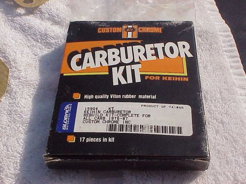 Custom chrome, keihin,carburetor rebuild kit, 15904, all carb 76-87,  17 pc, i