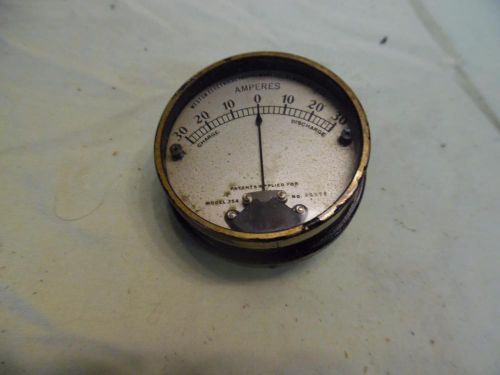 Vintage brass weston electrical instruments ammeter model 354 serial no. 81,175