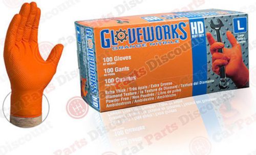 New gloveworks orange nitrile gloves - medium, 55 9870 070
