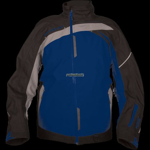 Motorfist mens trophy jacket - black/blue/gray