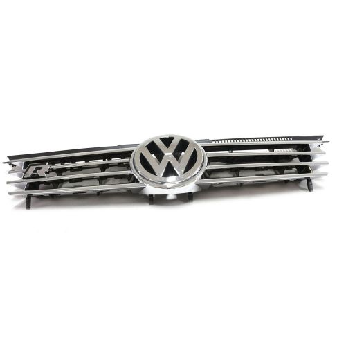 New chrome r style front center hood grille grill for vw jetta mk4 bora 98-05